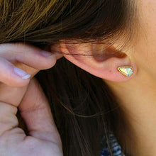 Load image into Gallery viewer, Luca + Danni Sloane Stud Earrings In Antique Pink - Silver Plated
