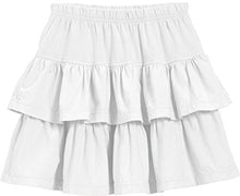 Load image into Gallery viewer, City Threads Big Girls&#39; Cotton Jersey Layered Tiered Skirt for School, Party or Play Perfect for Sensitive Skin and Sensory Friendly SPD, White, 12
