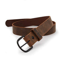 Load image into Gallery viewer, Bootlegger Leather Belt | Made in USA | Brown with Black Buckle - 36 - United States of Made
