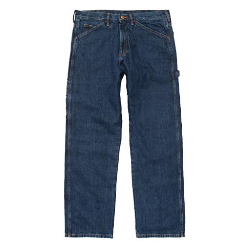 Round House Men's Jeans Dungaree Relaxed Fit Stonewash 42W x 30L
