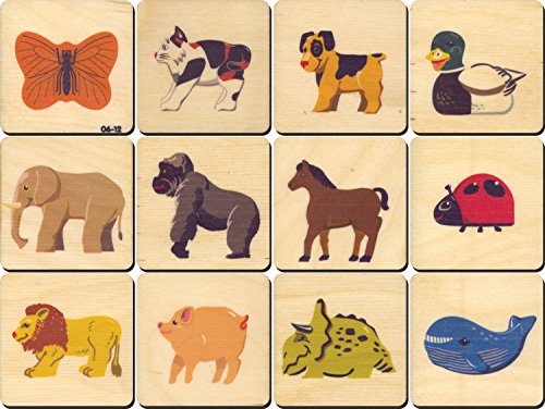 Animal Memory Tiles - Made in USA