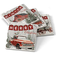 Load image into Gallery viewer, Holiday Assorted Design Tile Coaster Set - United States of Made
