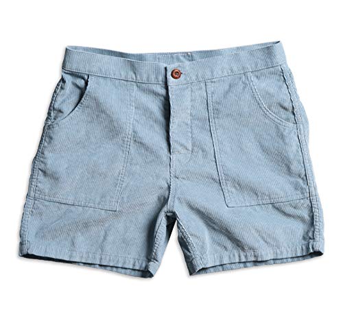 Birdwell Men's Classic Cotton Corduroy Shorts(Light Blue, 37)