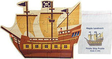 Load image into Gallery viewer, Pirate Ship Shaped Puzzle - Made in USA - United States of Made
