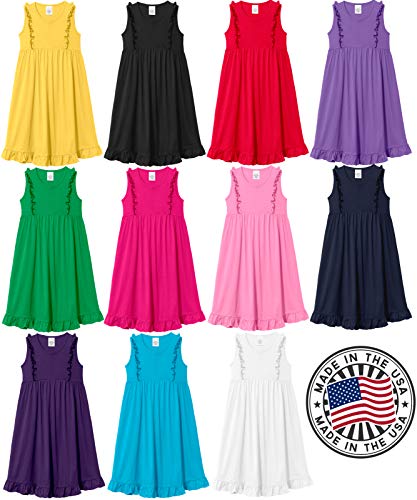 Girls Camisole Summer Dress Spaghetti Strap 100% Cotton - City Threads USA