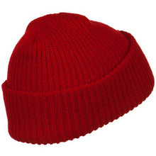 Load image into Gallery viewer, Solid Plain Watch Cap Beanie - Red OSFM
