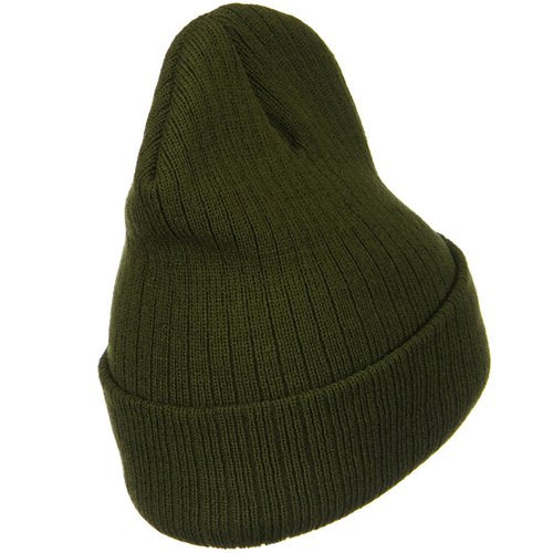 Last Chance! Heather Olive  Cozy Ribbed Knit Beanie - NOXX