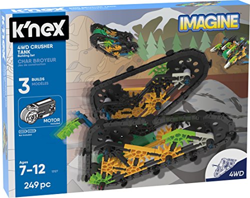 K'NEX Imagine – 4WD Crusher Tank Building Set – 249Piece – Ages 7+ – Engineering Educational Toy Building Set