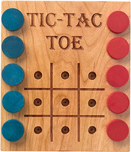 Deluxe Cherry Tic-Tac-Toe Game - Made in USA