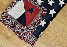 Load image into Gallery viewer, Pure Country Weavers American Flag Throw Blanket Woven from Cotton - Made in The USA (69x48)
