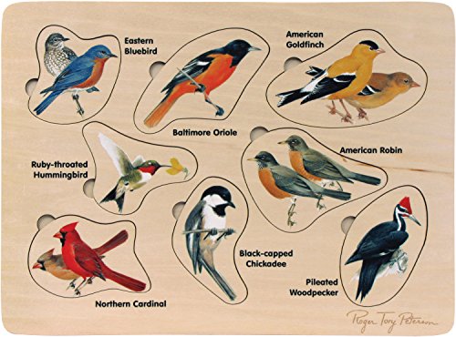 Lift and Learn Peterson's Backyard Birds Puzzle - Made in USA