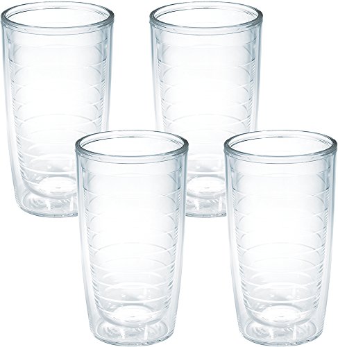 Tervis Clear & Colorful Insulated Tumbler, 16oz - 4 Pack - Boxed, Clear