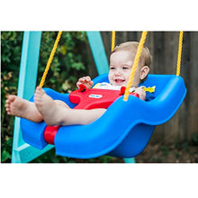 Load image into Gallery viewer, Little Tikes 2-in-1 Snug &#39;n Secure Blue Swing With Adjustable Strap, Indoor and Outdoor Playing Time, Perfect For Baby and Toddler Swing-Set | Boys and Girls 9 Months - 4 Years of Age
