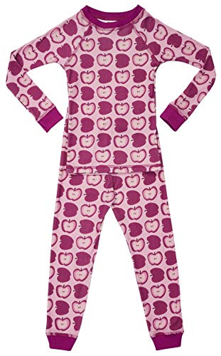 Brian the Pekingese Girls 100% Organic Cotton Pajamas (5T, Apple)