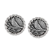 Load image into Gallery viewer, Luca + Danni | Cardinal Stud Earrings For Women - Silver One Size Made in USA
