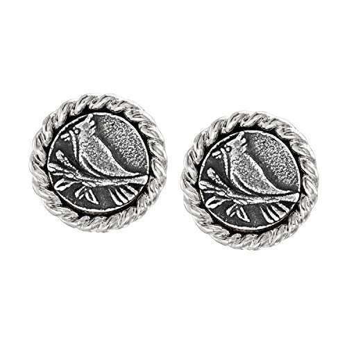 Luca + Danni | Cardinal Stud Earrings For Women - Silver One Size Made in USA