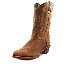 Load image into Gallery viewer, Abilene Mens Tan Leather 12in Bison Cowboy Boots 10.5 EE - United States of Made
