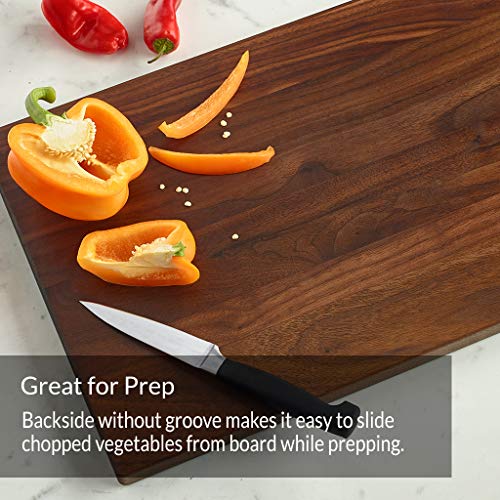 Large Walnut Cutting Board (17x11) with Juice Groove - Forest Decor