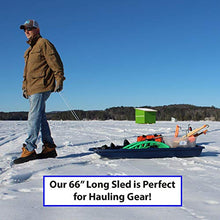 Load image into Gallery viewer, Flexible Flyer Winter Trek Large Pull Sled for Adults. Plastic Toboggan for Snow Sledding, Ice Fishing, Work
