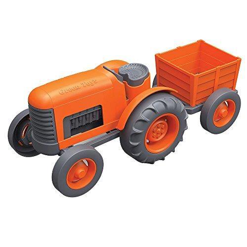 Green Toys Tractor Vehicle, Orange - United States of Made