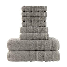Load image into Gallery viewer, Made Here Luxury 8-Piece Bath Set by 1888 Mills, Supporting USA Manufacturing -Grey Pumice
