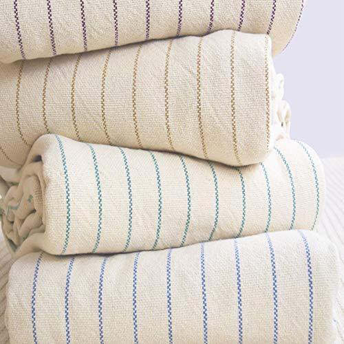 Maine Heritage Weavers Cotton Blanket (Size: King, Color: Natural/Linen) - United States of Made