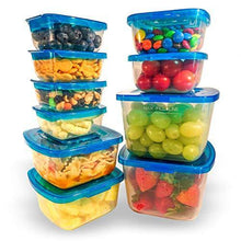 Load image into Gallery viewer, Mr. Lid Premium Attached Storage Containers | Permanently Attached Plastic Lid, Never Lose | Space Saving | 10 Piece - United States of Made
