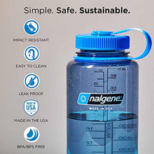 Load image into Gallery viewer, Nalgene BPA Free Tritan Wide Mouth Water Bottle, 32 Oz, Gray with Black Lid
