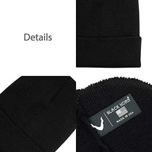 Load image into Gallery viewer, The Hat Depot Made in USA Skull Beanie Hat (Black)
