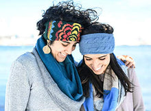 Load image into Gallery viewer, Jack &amp; Mary Designs Fleece Lined Knit Headband - Made from Recycled Wool Sweaters (Gray)
