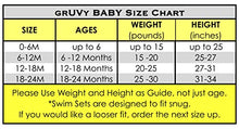 Load image into Gallery viewer, grUVywear Baby | Toddler Girl Rash Guard UV 2 Piece Sun Protection Swimsuit Set - Hippie Peace | 0-6 Months
