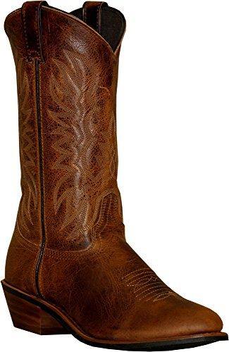 Abilene Men's Sage Dark Cowboy Boot Round Toe Brown 7.5 D(M) US - United States of Made