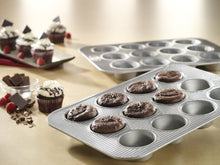 Load image into Gallery viewer, USA Pan (1200MF) Bakeware Cupcake and Muffin Pan, 12 Well, Nonstick &amp; Quick Release Coating, Made in the USA from Aluminized Steel
