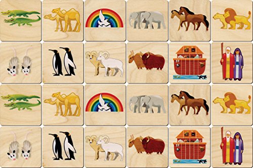 Noah's Ark Memory Tiles - Made in USA