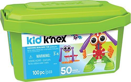 Kid K’NEX – Budding Builders Building Set – 100 Pieces – Ages 3 and Up – Preschool Educational Toy - United States of Made