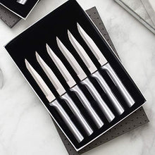 Load image into Gallery viewer, Rada Cutlery Serrated Steak Knife Set – Stainless Steel Knives With Aluminum Handles, Set of 6
