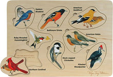 Load image into Gallery viewer, Lift and Learn Peterson&#39;s Backyard Birds Puzzle - Made in USA
