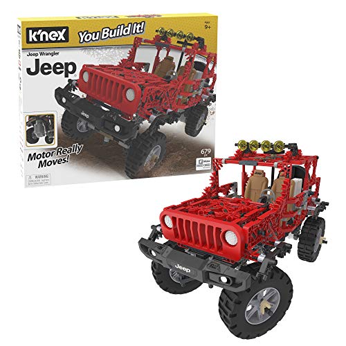 K'NEX Jeep Wrangler Building Set - 682 Parts - Authentic Battery Powered Motorized Replica - STEM Toy - Ages 9 & Up, Multi