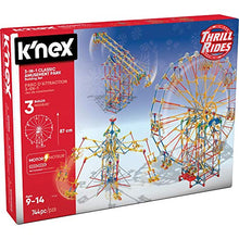 Load image into Gallery viewer, K&#39;NEX Thrill Rides - 3-in-1 Classic Amusement Park Building Set, Multicolor
