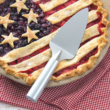 Load image into Gallery viewer, Rada Cutlery Serrated Pie Server Stainless Steel With Aluminum Made in the USA, 9-1/4 Inches, Silver Handle
