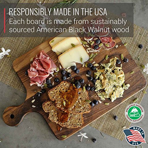 Virginia Boys Kitchens Large Walnut Wood Cutting Board - 17x11